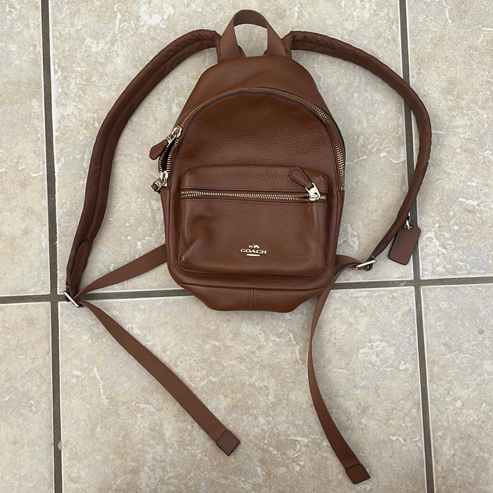 Brown Mini Coach Backpack